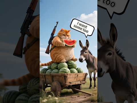 Bear:Never make friends with orange cat! #funny #funnyvideo #funnycat