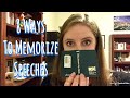 Memorization Techniques for Speeches