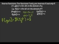 Inverse Functions and Their Properties