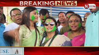 অকাল হোলিতে মেতে উঠলো কালীগঞ্জের তৃণমূল কর্মী সমর্থকেরা