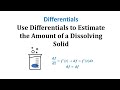 Understanding the Rate of Change in Dissolving Solids