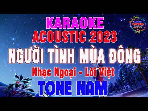 Người Tình Mùa Đông (Acoustic Beat 2023) Karaoke Tone Nam Nhạc Sống || Karaoke Đại Nghiệp