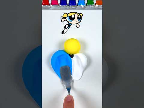 What color do Powerpuff girls make?? #colormixing #oddlysatisfying #satisfying #guessthecolor