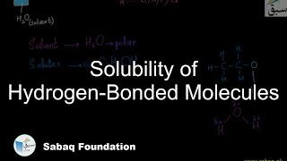 Solubility of Hydrogen-Bonded Molecules