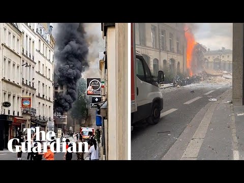 Scenes in Paris after gas explosion sets buildings on fire