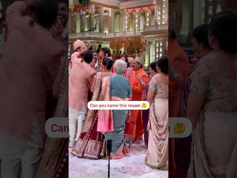 Can you name this ritual where #radhikamerchant 's mom pulls nose of #anantambani ? #filmykalakar