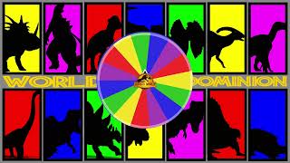JURASSIC WORLD EVOLUTON SPINNING WHEEL T-REX BRACHIOSAURUS GIGANOTOSAURUS KINGKONG GODZILA DINOSAURS