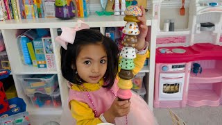 Fun Pretend Play with Melissa & Doug Icecream Counter for kids #Toyreview #forkids #pretendplay