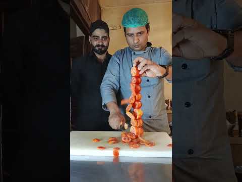 tamatar ki cutting green special salad#tasleemfoodstyle #food #shortvideo