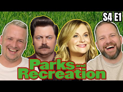 British Guys HILARIOUS Parks and Recreation Reaction - S4 E1 I'm Leslie Knope