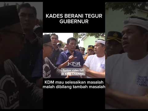 Kades berani tegur Gubernur #dedymulyadi #kdm