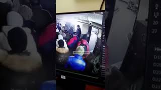 Ukrainian civilians get hit by Russian bomb in a supermarket
