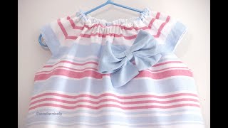 PATRONES y Tutorial: Vestido para niñas (tallas 9 meses - 8 años)