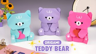 Оригами Мишка из бумаги | Как сделать медведя из бумаги | Origami Paper Teddy Bear