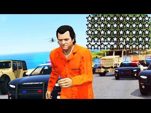 Ontsnappen Van WANTED LEVEL 50 In GTA 5!