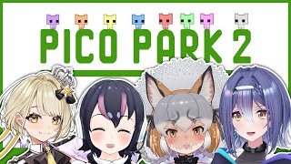 【PICO PARK2】4周年をお祝いしてくれたみんなと協力パズルゲームであそぶぞ～！【エトラ／鈴鳴すばる／シマハイイロギツネ／フルル】