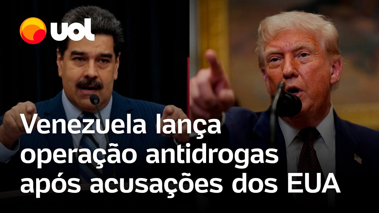 Maduro x Trump Venezuela anuncia operação antidrogas após os EUA acusarem o ditador de tráfico