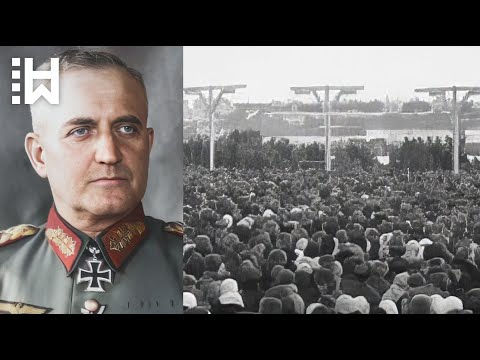 Public execution of Nazi general who massacred 9,500 women & kids & then called them Useless Mouths