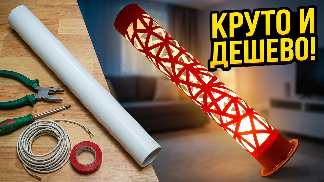Как сделать светильник своими руками из трубы ПВХ?