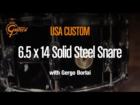 GRETSCH USA Solid Steel Snare Drum 6.5 x 14″ played by Gergo Borlai