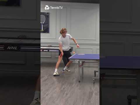 Andrey Rublev Takes Ping Pong VERY Seriously! 😂