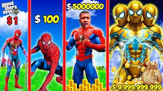 $1 SPIDERMAN to $1,000,000,000 SPIDERMAN in GTA 5