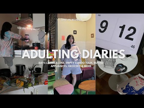 VLOG • Living alone in Manila, Move in Day, Shopping & Grocery for Condo 🛒, Salcedo Market 💐 & Temu