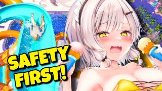 DEADLY WATERPARK SPEEDRUN 😱💗 【 WATERPARK SIMULATOR 】