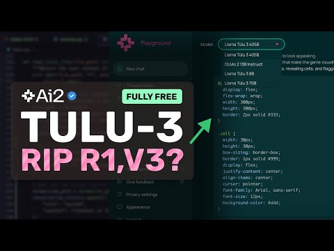 Tulu 3: This NEW Model BEATS DEEPSEEK-V3 & R1?!  (Fully Tested)