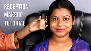 Glass Skin Makeup Tutorial/ Best Long Lasting Reception Makeup/ Halo Eyemakeup Tutorial 