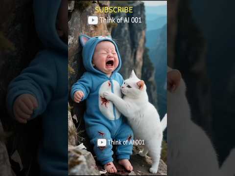 A cat rescued a child 🐈#viralvideo #shortsvide #shortsfeed #trendingshorts