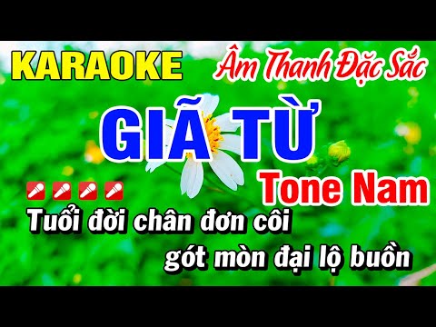 Karaoke Giã Từ Tone Nam (A#m) Nhạc Sống Âm Thanh Đặc Sắc | Hoài Phong Organ