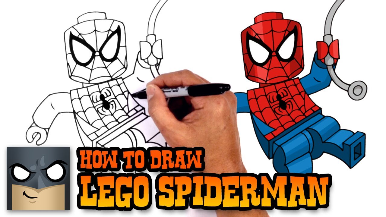 How to Draw Lego Spiderman - Drawing Tutorial