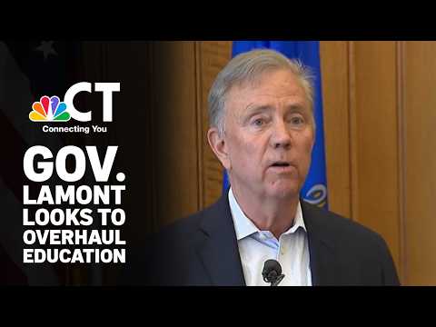 YouTube video thumbnail: Gov. Ned Lamont Looking for Ways to Overhaul how the State Provides Education aid