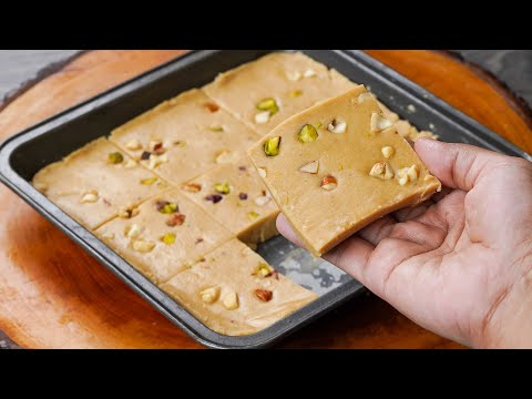 No Milk, No Milk Powder Flour Sweet Barfi | Delicious & Unique Sweets Recipe | Flour Sweets Barfi