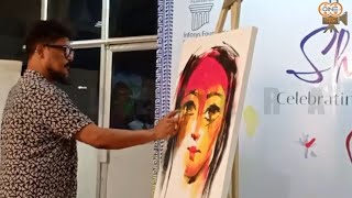 আর জি কর-এর নির্মম কান্ডের ছবি উঠে এলো সনাতন দিন্দার হাতে|R G Kar|Sanatan Dinda|Live Painting