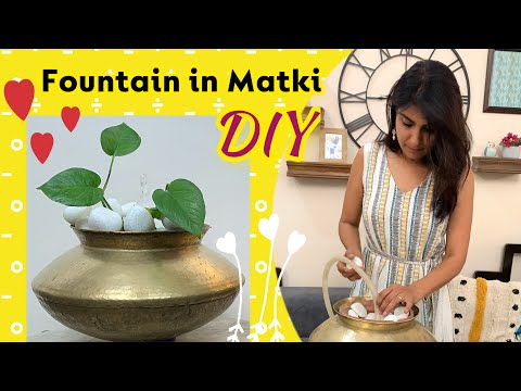 I made Indoor fountain in Matki 🍯#diy #shorts #youtubepartner @CreativeHomesAndGardensByNeetu