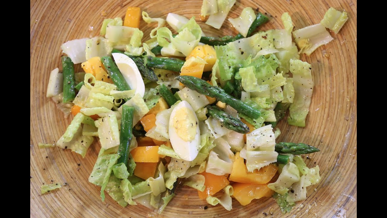 Summer salad with anchovy dressing recipe