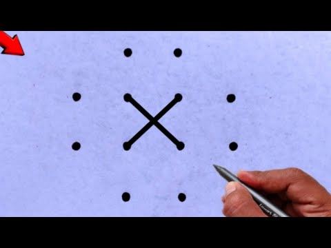 to draw beautiful drawing from 4×2 dots | easy drawing with dots | kuch sikho drawing
