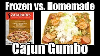 Zatarain's Frozen Gumbo vs. Homemade Gumbo - WHAT ARE WE EATING??