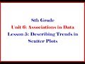 Scatter Plots and Line of Best Fit