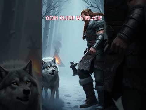 ODIN GUIDE MY BLADE #viral #vikingsseason5 #vikings #aiart #vikingdingdong #youtubeshorts #wolf poster