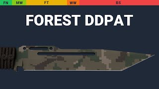 Paracord Knife Forest DDPAT Wear Preview