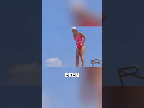 Just as the girl was about to dive, the coach froze her mid-air!