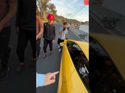 Confronting kids who threw a rock at my Lamborghini Huracan 😳
