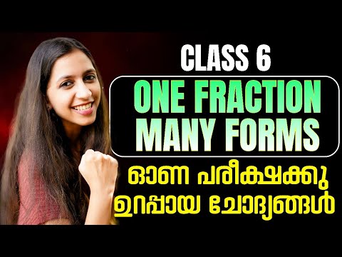 Class 6 Maths Onam Exam | One Fractions Many Forms | Most Important Questions !! | Exam Winner