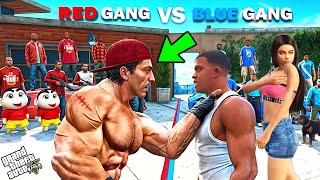 Shinchan Pinchan BLUE GANG vs Franklin RED GANG In GTA 5 | Destroying Gang BASE