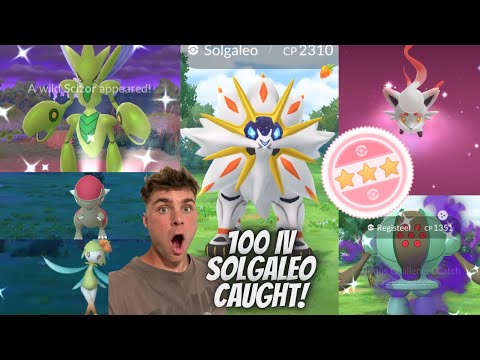 ホビーの動画サムネイル - ✨100 IV Solgaleo CAUGHT!!! 15+ SHINY Pokemon and 6x 100 IV Pokemon in Pokemon Go!✨