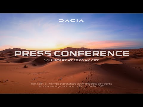 Dacia Press Conference - 30th of January 2024 - 10 AM CET