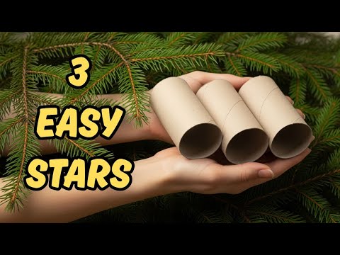 I Made Christmas Decorations from Toilet Paper Rolls 🤩 3 Amazing DIY Star Ideas You Should Try ⭐️